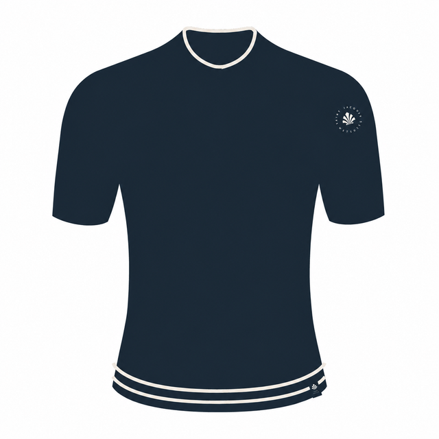 Lycra femme manches courtes Marine — bleu marine uni — Saint Jacques SS26
