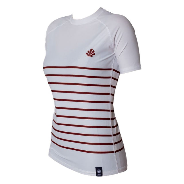 LYCRA FEMME MANCHES COURTES BLANC LINES
