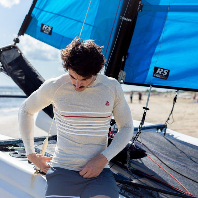LYCRA LANGARM LINES BLAU