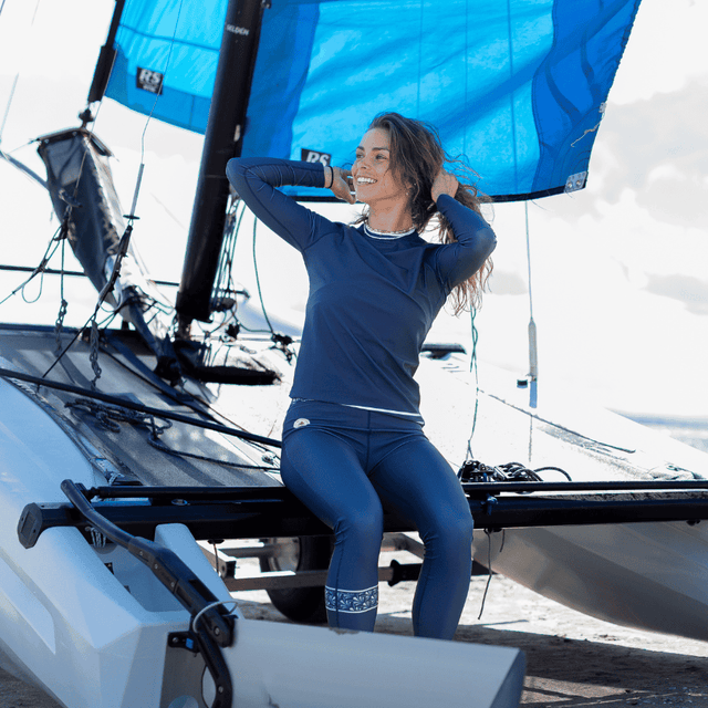 LYCRA FEMME MANCHES LONGUES MARINE