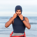 Base layer néoprène homme à cagoule Bleu Marine Saint Jacques, vue de face