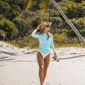 LYCRA MANCHE LONGUE FEMME TURQUOISE - Saint Jacques Wetsuits