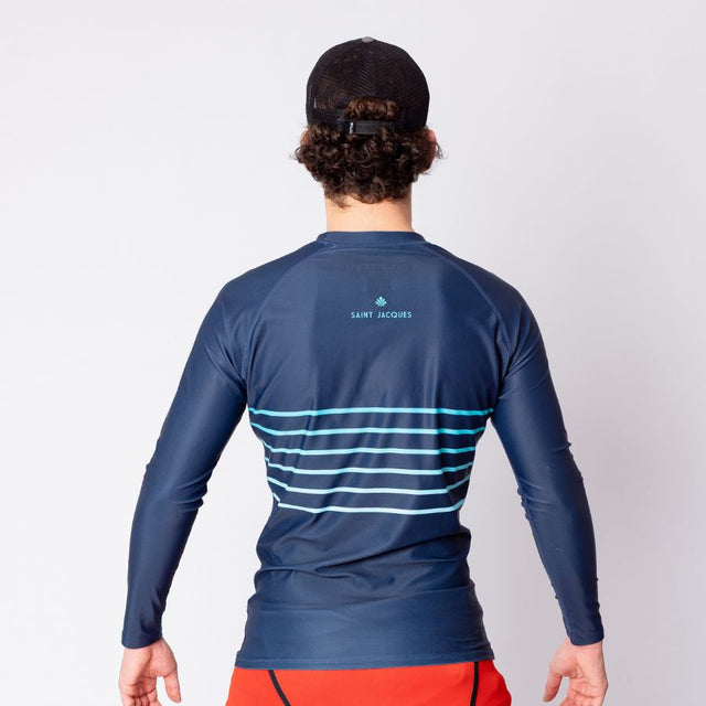 LYCRA MANGA LARGA LINES AZUL
