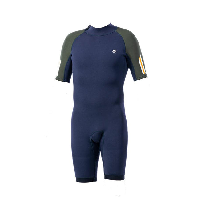 SHORTY MANCHE COURTE BLEU/KAKI - Saint Jacques Wetsuits